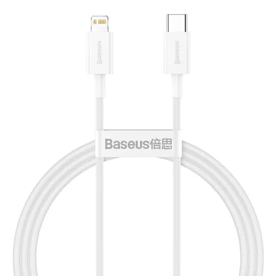 Cabo USB-C A Lightning Baseus CATLYS-A02 Superior 20 W - Branco 1 Metro