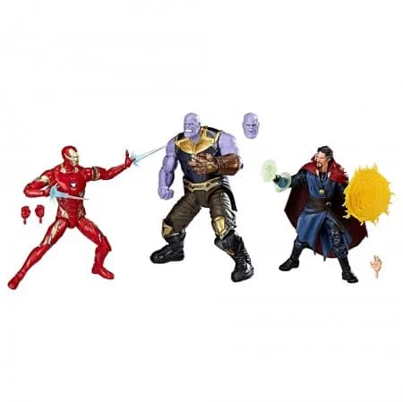 Boneco Marvel Legends Marvel Estudios Iron-Man+Thanos+Doc Strang E2451