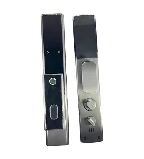 Fechadura Digital S928-1 Wifi Tuya/Senha/Cartão/Chave Cinza