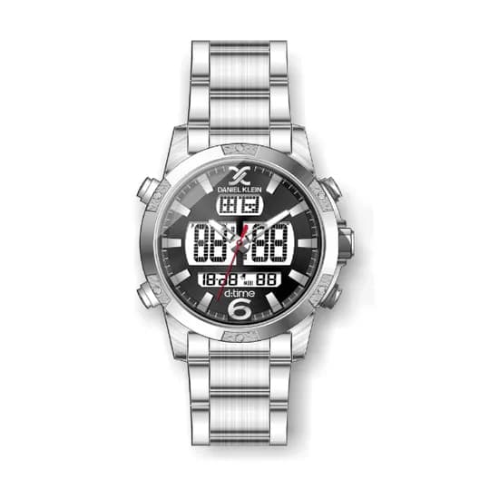 Relógio Masculino Digital Daniel Klein D:Time DK.1.12437-1 - Prata e Preto