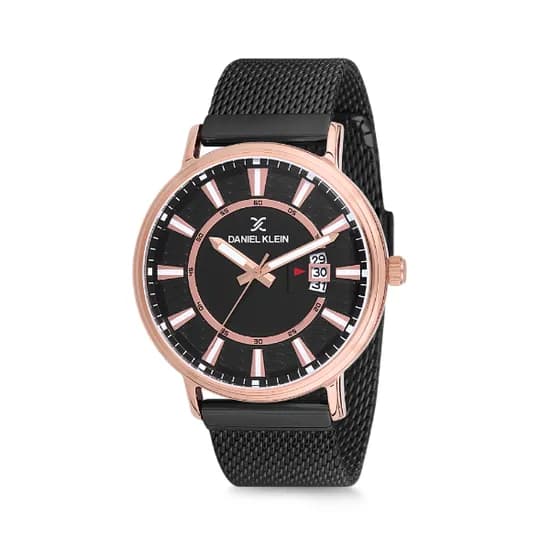 Relógio Analógico Masculino Daniel Klein Premium DK12244-2 - Preto e Rosa Ouro