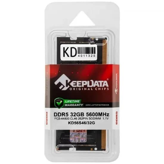 Memóriaória para Notebook DDR5 32GB 5600MHZ Keepdata KD56S46/32G
