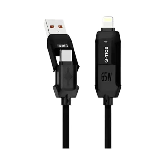 Cable G-Tide Vida Colorida PC155-3 4 En 1 1.5 Metros Negro