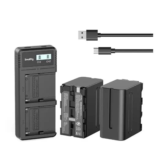 Kit de Bateria e Carregador Smallrig 3823 NP-F970 7800MAH