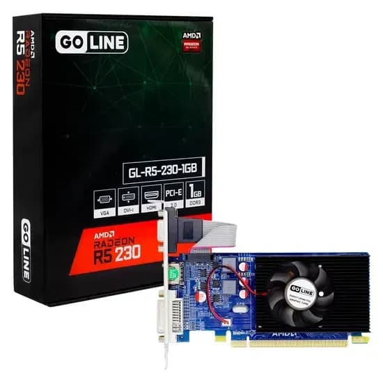 Placa de Vídeo 1GB Goline GL-R5-230-1GB-D3 Radeon R5 230 DDR3 PCI Express