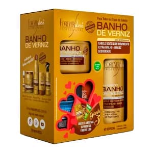 Kit Forever Liss (Shampoo 300ML+Máscara 200G) Banho de Verniz
