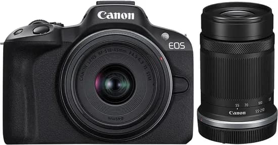 Kit Câmera Digital Canon Eos R50 RF-s 18-45MM F4.5-6.3 Is STM + 55-210MM F/5-7.1 Is STM