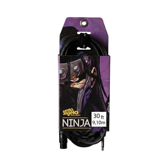 Cable de Micrófono Santo Angelo 30FT Ninja P10 A P10 9.10M Negro