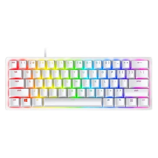 Teclado Gamer Razer Huntsman Mini RZ03-03393400-R3U1 RGB Switch Red Layout 60% - Branco