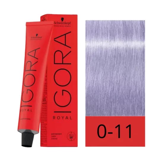 Crema de Coloración Schwarzkopf Igora Royal 0-11 Mezcla Argenta 60GR