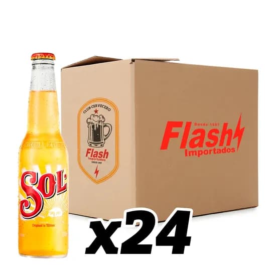 Cerveja Sol Long Neck Caixa com 24X330ML
