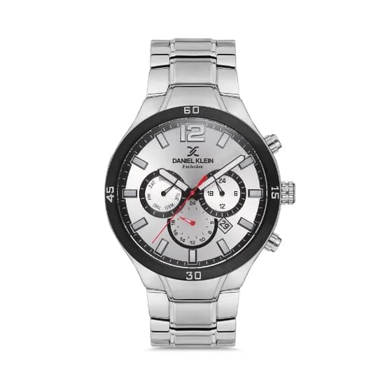 Relógio Analógico Masculino Daniel Klein Exclusive DK.1.12604-1 - Prata/Preto