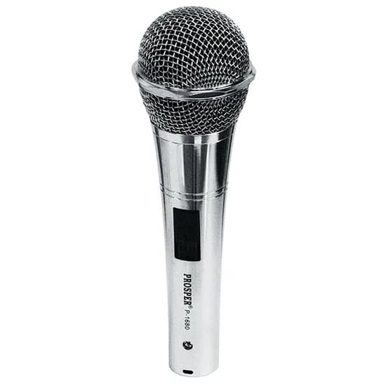 Microfone Prosper P-6180 Unidirecional - Prata