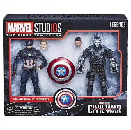 Boneco Marvel Legends Marvel Estudios Cap.America + Crosseones E2447