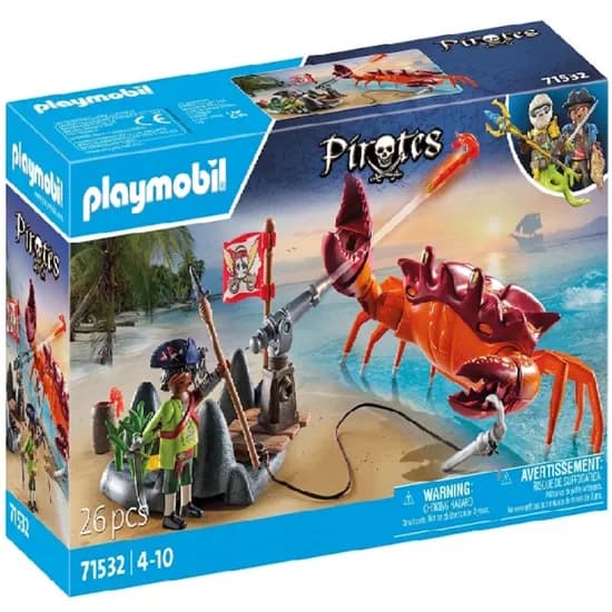 Brinquedo Playmobil Batalha Contra O Caranguejo Gigante