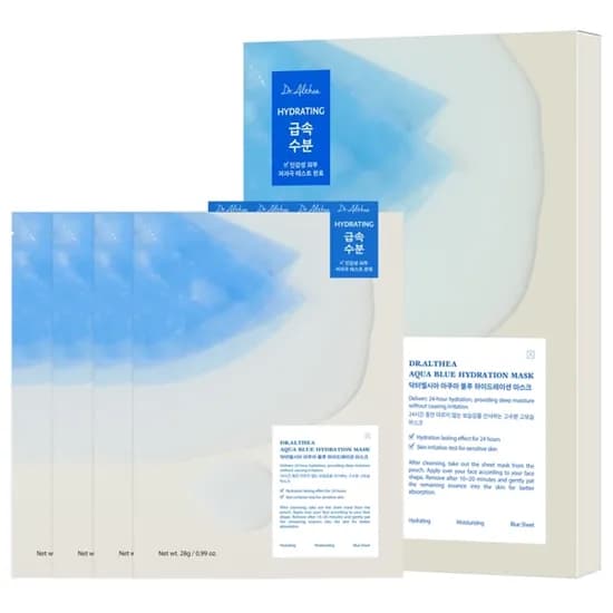 Máscara Facial DR. Althea Aqua Blue Hydration Mak - 4 Unidades
