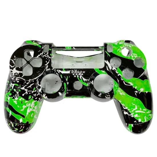 Carcaça de Controle Dualshock 4 para PS4 V1 Personalizado Verde e Preto