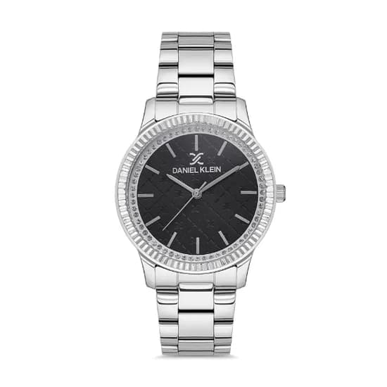 Relógio Analógico Feminino Daniel Klein Premium DK.1.12540-6 - Prata/Preto
