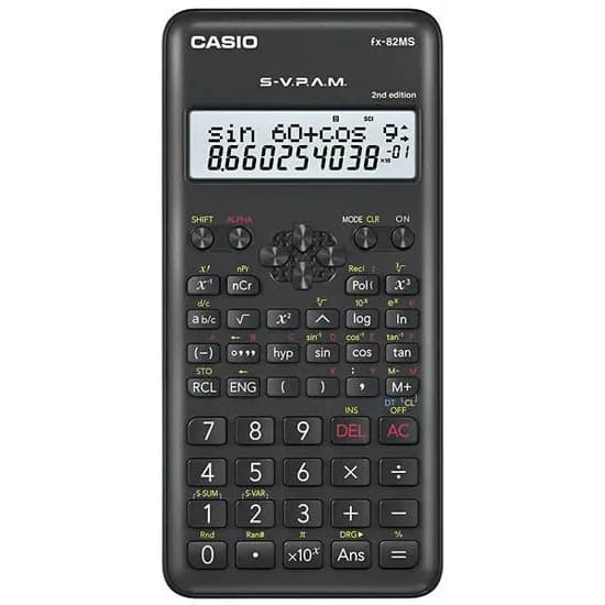 Calculadora Científica Casio FX-82MS 2ND Edition com 240 Funções - Preta