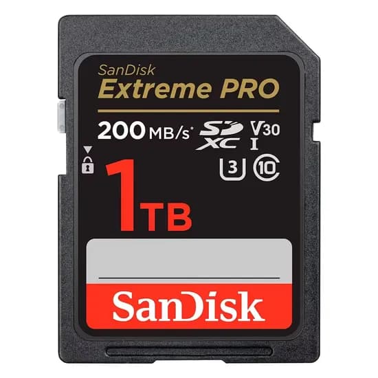 Cartão de Memória SD Sandisk Extreme Pro 1TB 200MB/s - SDSDXXD-1T00-GN4IN