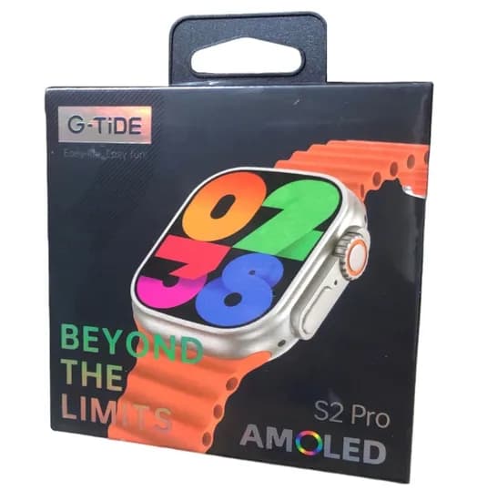 Smart Watch G-Tide S2 Pro Tela Amoled 49MM - Black+Orange+Black