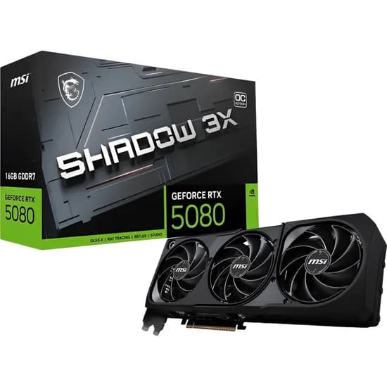 Placa de Vídeo Gigabyte Geforce RTX 5080 Shadow 3X Oc Edition 16 GB GDDR7