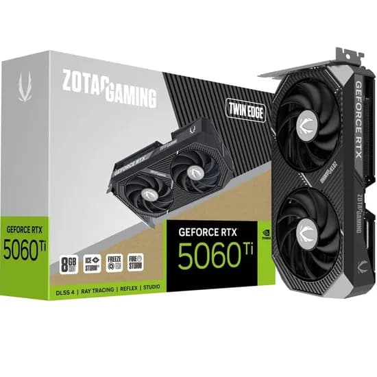 Placa de Vídeo Zotac Gaming Geforce RTX 5060TI Twin Edge 8GB GDDR7