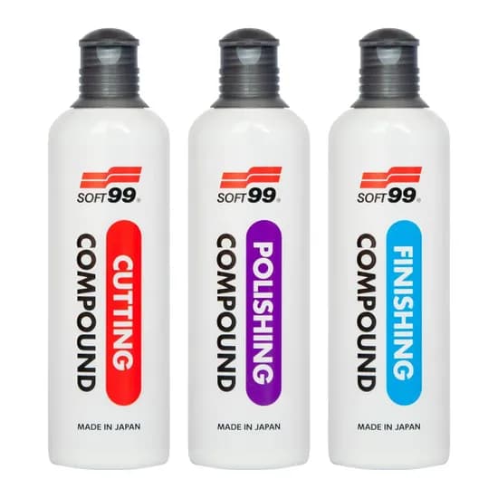 SOFT99 3IN1 Compound para Pulida- Os Tres Da Imagem Em Um Frasco Unico