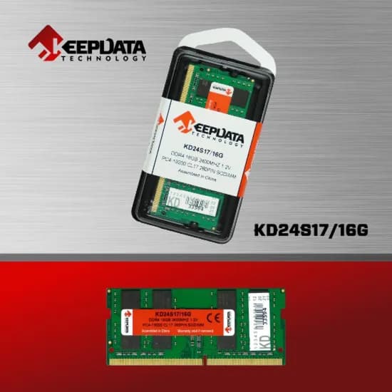 Memóriaória para Notebook DDR4 16GB 2400MHZ Keepdata KD24S17/16G