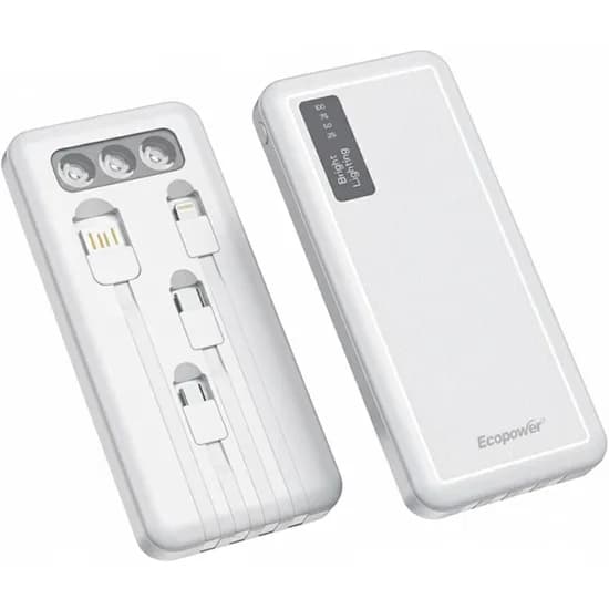 Carregador Portátil Ecopower EP-C879 12000MAH - Branco