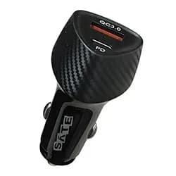 Carregador de Bateria Veicular Satellite A-CC2011 30W / USB / USB-C - Preto