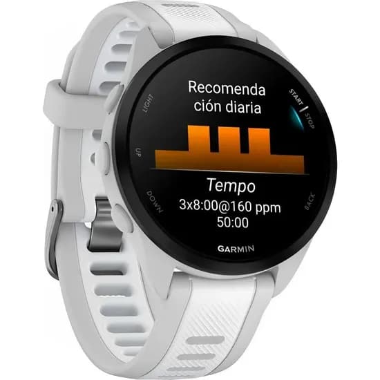 Garmin Reloj GPS Forerunner 165 Music 43MM 010-02863-31 M.Gray/Whitest