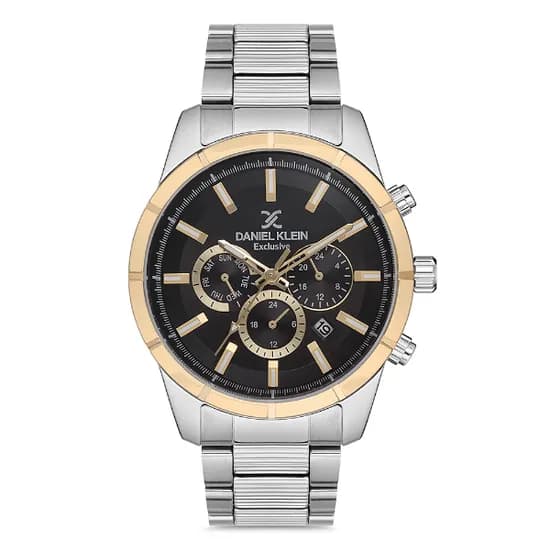 Relogio Analógico Masculino Daniel Klein DK.1.12718-6 Exclusive Gents / Pulseira de Aço Inoxidável - Prata/Dourado
