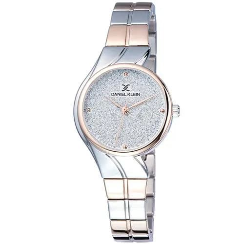Relógio Analógico Daniel Klein Premium DK11910-3 Feminino Pulseira de Aço Inoxidável - Prata e Rosa Ouro