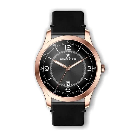 Relógio Analógico Masculino Daniel Klein Premium DK.1.12500-4 - Rosa Ouro e Preto