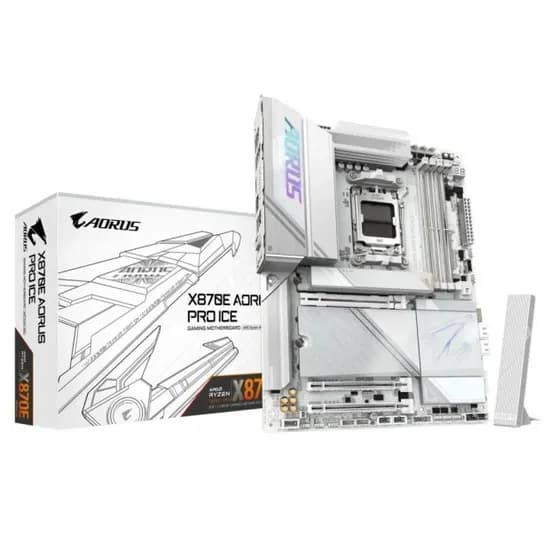 Placa Mãe AM5 Gigabyte X870E Aorus Pro Ice DDR5/HDMI/USB