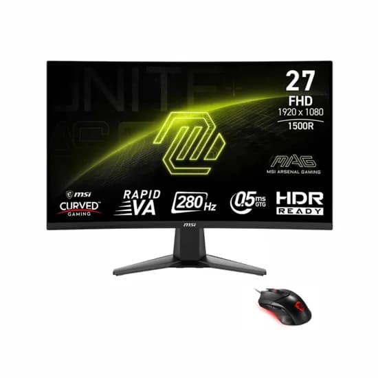 Monitor 27" MSI G276CXF Curved Gaming 280HZ 0.5MS FHD/ HDMI/ DP + Mouse