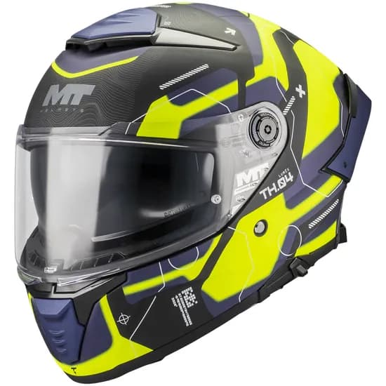 Capacete MT Helmets Thunder 4 SV Lumex B27 - Fechado - Tamanho M - com Óculos Interno - Matt