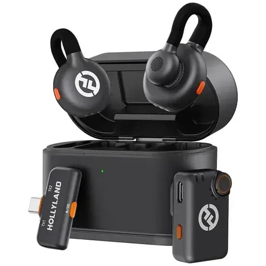 Microfone Sem Fio para Smartphone Hollyland Lark M2 com USB-C - Shine Charcoal