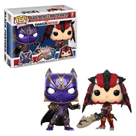 Funko Pop Marvel VS Capcom Black Phanter VS Monster Hunter 2PACK