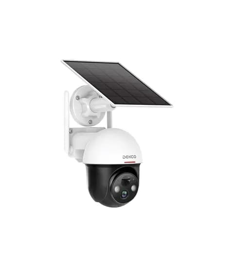 Câmera de Segurança Câmera de Segurança de Painel Solar Sem Fio, Câmera Externa 1080P Wifi 360 ° PTZ