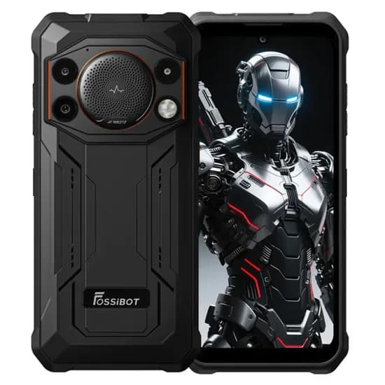 Celular Fossibot F110 Pro / 8GB / 128GB / 6.7" / 10000MAH / 50MP + 8MP + 5MP / Dual Sim - Preto/ Laranja