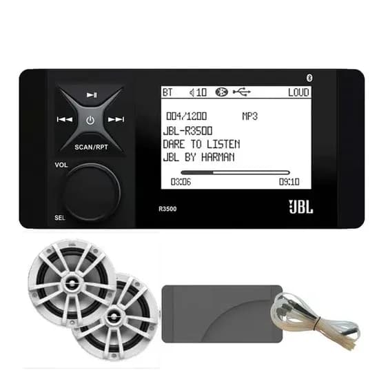 Som Maritimo JBL Marine Stereo Kit JBLMPK3500W 10380-0