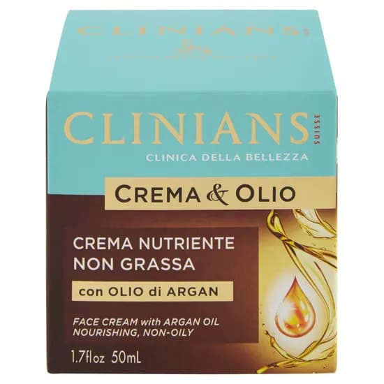Creme Facial Clinians Crema & Olio com Óleo de Argan - 50ML