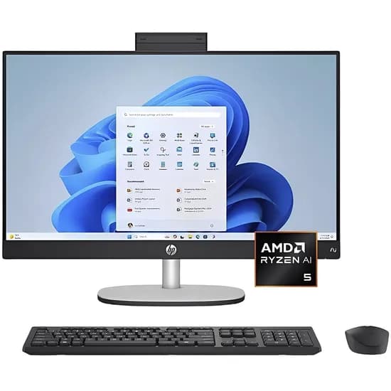 Desktop All In One HP 24-CT2024 23.8" AMD Ryzen Ai 5 340 16 GB DDR5 512 GB SSD Touch - Jet Black