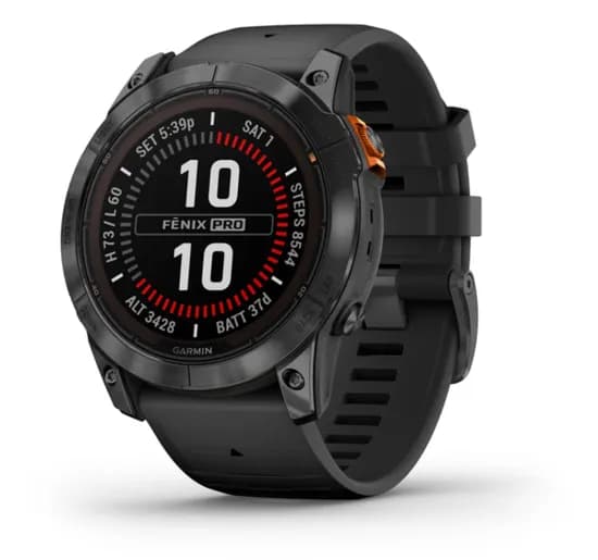 Garmin Relógio Fenix 7X Pro Solar Slate Grey com Black Band 51MM 010-02778-00