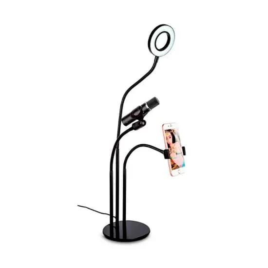 Ring Light Xo BGD006 3,5" (Suporte Microfone) - Preto