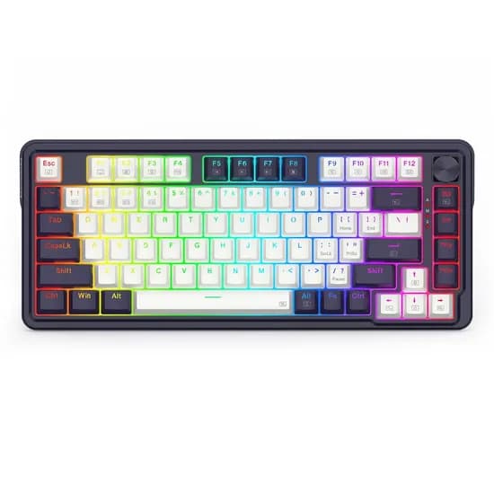 Teclado Gamer Redragon K715 Pro Finke QMK Layout 65% Sem Fio - Preto e Branco