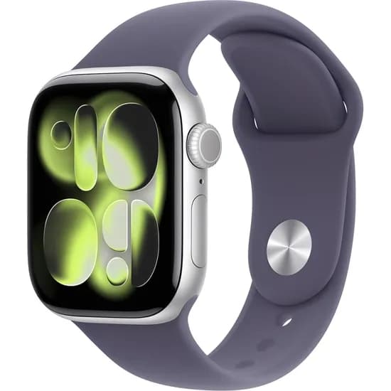 Apple Watch S11 Caixa de Alumínio Em Silver e Pulseira Esportiva Na Cor Purple Fog 46 MM MEVA4LW/A