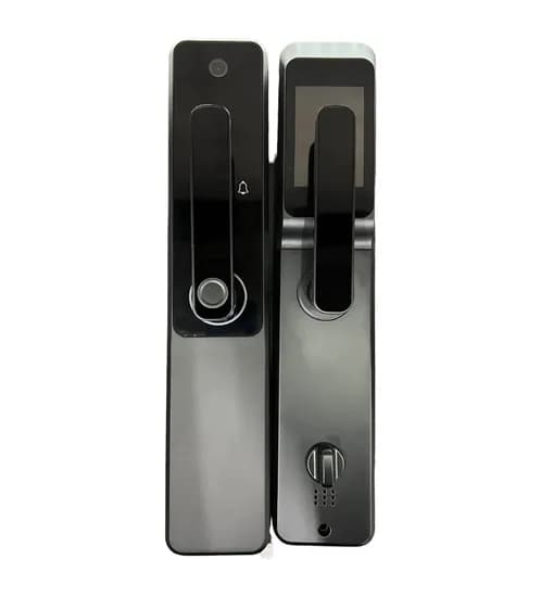 Fechadura Digital S802PRO Wifi Tuya/Senha/Cartão/Camera Pret